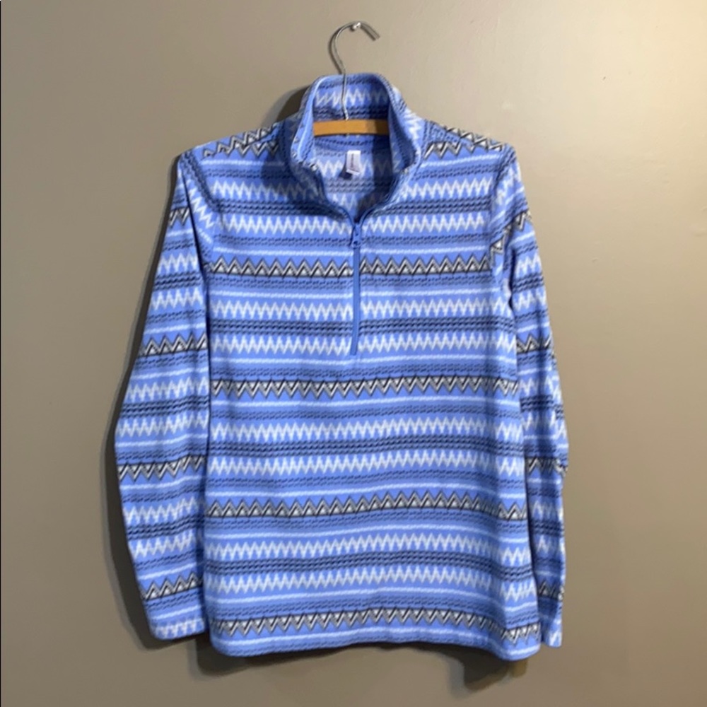 Fleece Jacket - light blue and grey - Picture 1 of 4